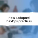 How I adopted DevOps practices