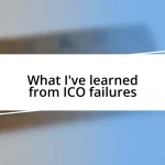 What I’ve learned from ICO failures